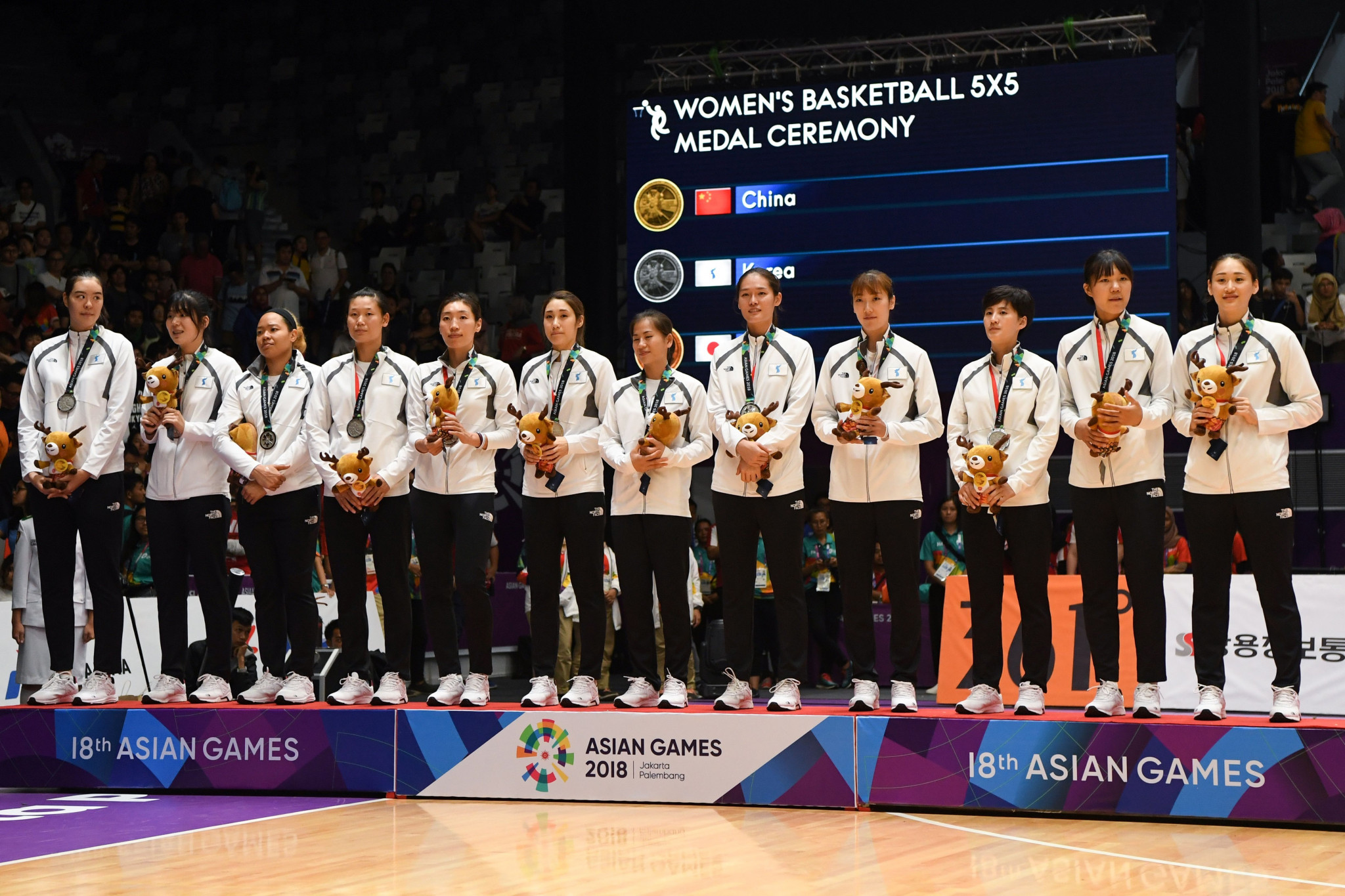 The joint Korean team won silver in the women's basketball event at the 2018 Asian Games ©Getty Images