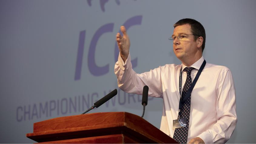 Alex Marshall, general manager of the ICC's Anti-Corruption Unit, met with Interpol in Lyon last week ©ICC