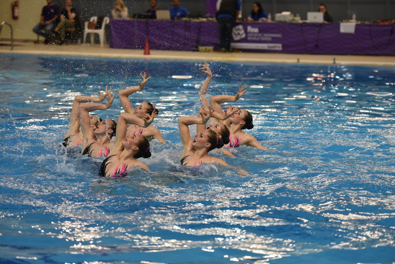 Ukraine secured victory in the team technical event ©FINA