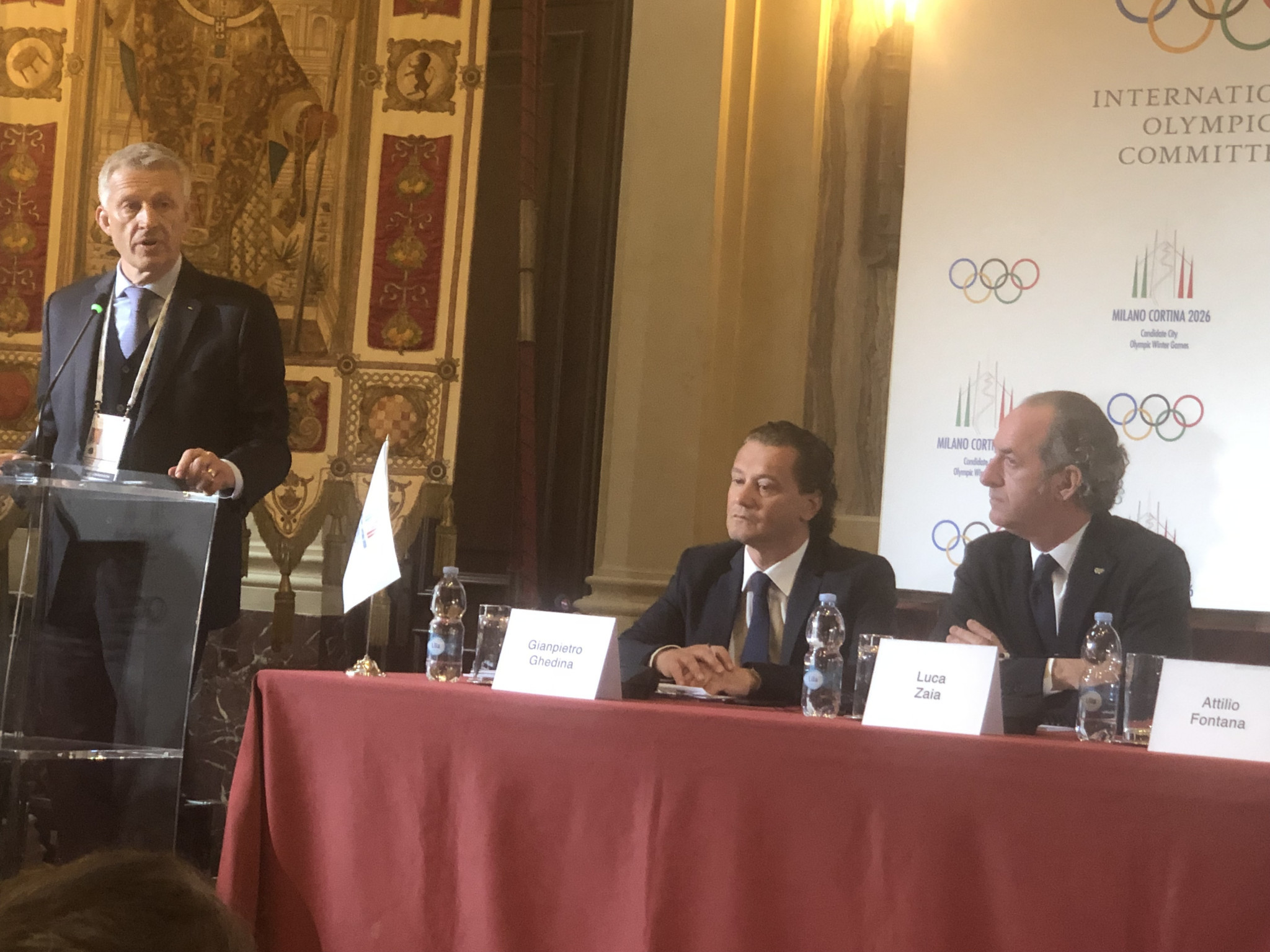 IOC Evaluation Commission chair Octavian Morariu claimed he was not surprised by the strong poll results that showed nationwide support for Milan Cortina 2026, with 83 per cent backing it ©ITG