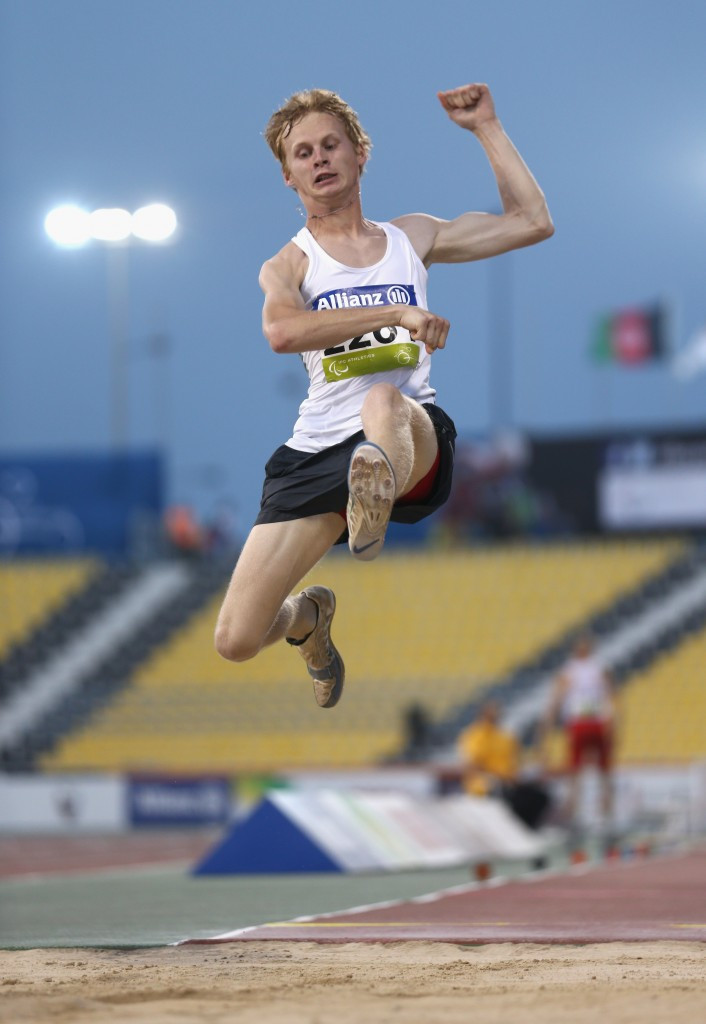 Evgenii Torsunov set a world record on his way to T36 long jump gold