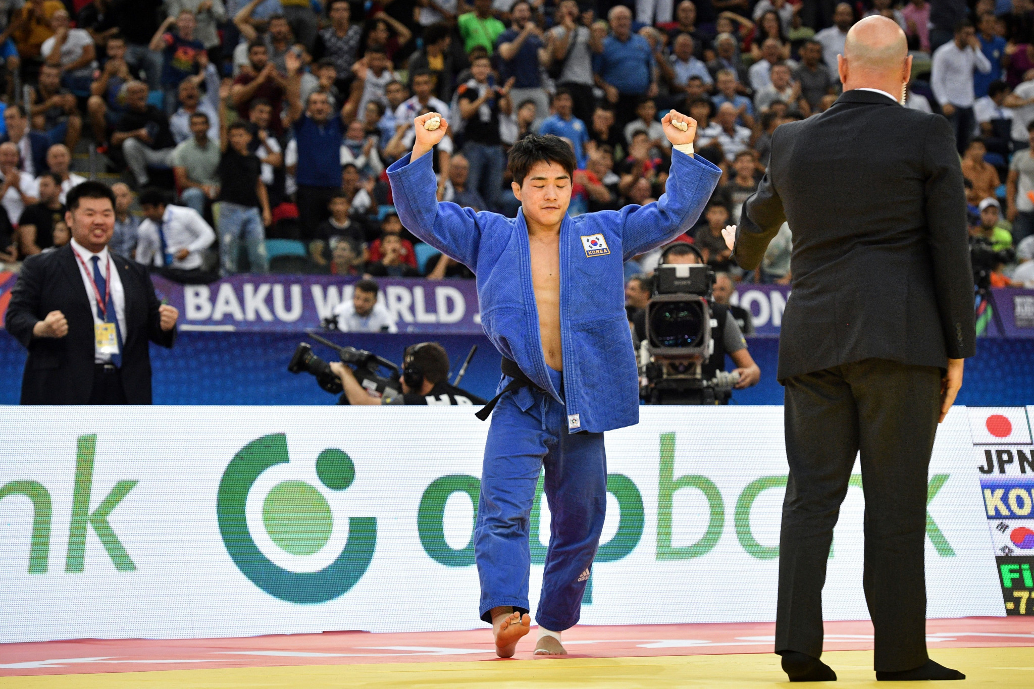 Reigning world champion An Chang-rim won gold in the men's under 73kg final ©Getty Images