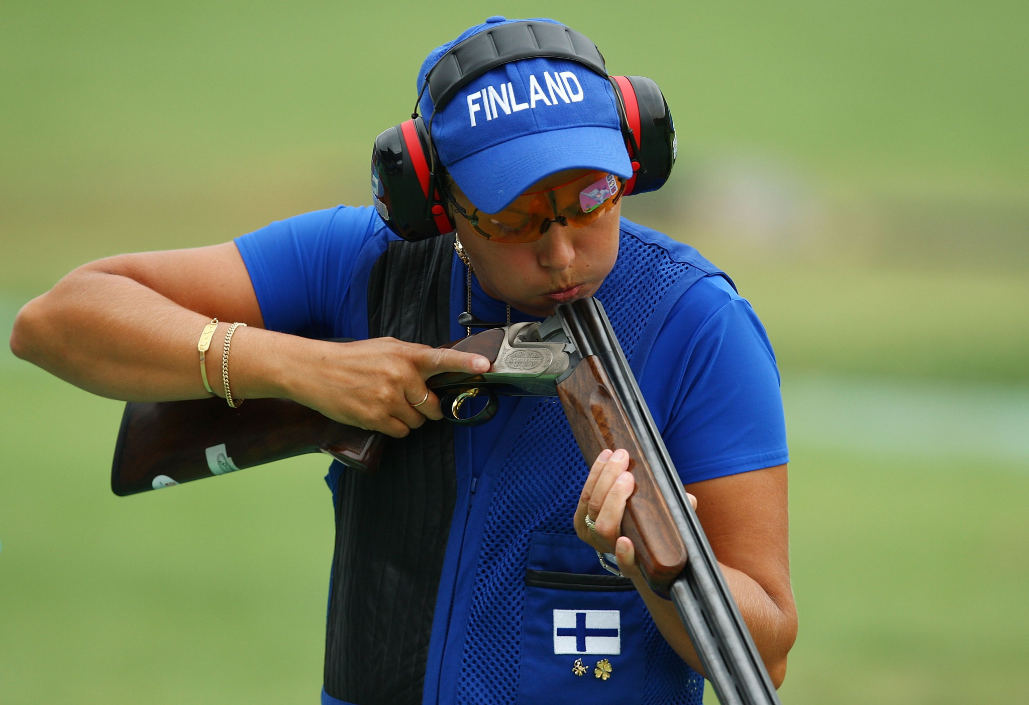 Finland's world record holder Satu Makela-Nummela only qualified in 27th place for tomorrow's Women's Trap final in the ISSF Shotgun World Cup in Al Ain ©Getty Images