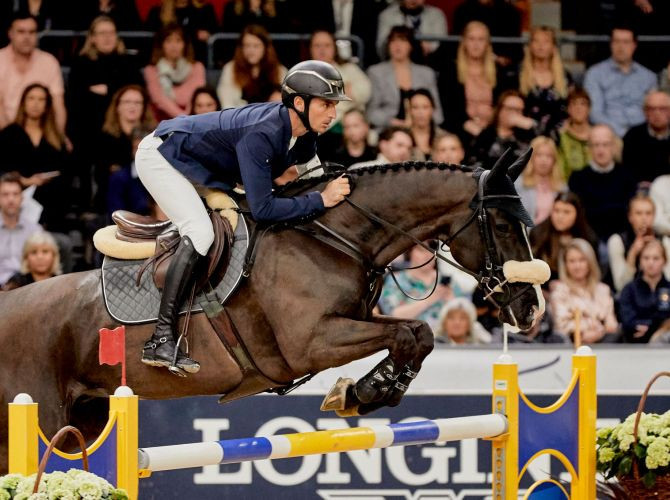 Steve Guerdat, on Alamo, en route to Jumping World Cup final victory in Gothenburg ©FEI