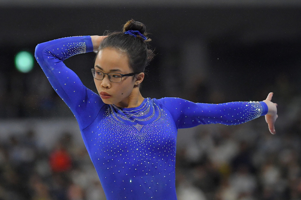 Morgan Hurd made a successful return to competition after undergoing minor elbow surgery in December ©FIG/Rimako Takeuchi
