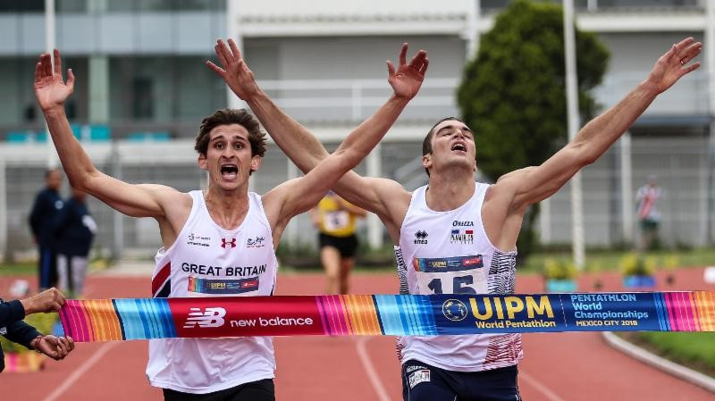 Britain's Jamie Cooke, left, will return to top level competition at the UIPM World Cup in Sofia ©UIPM
