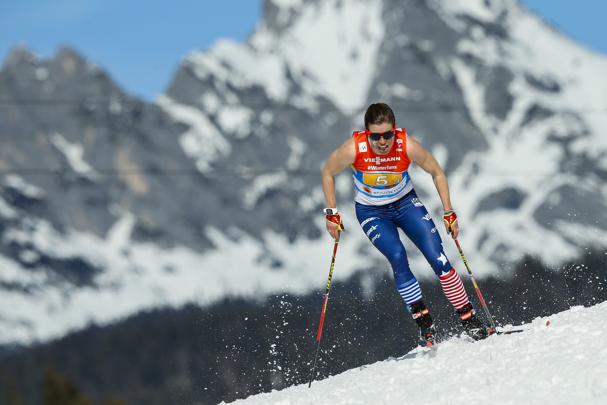 Rosie Brennan of the United States pictured at this year's FIS Nordic World Ski Championships, where she finished 16th after recovering from mononucleosis - an award-winning performance ©Getty Images