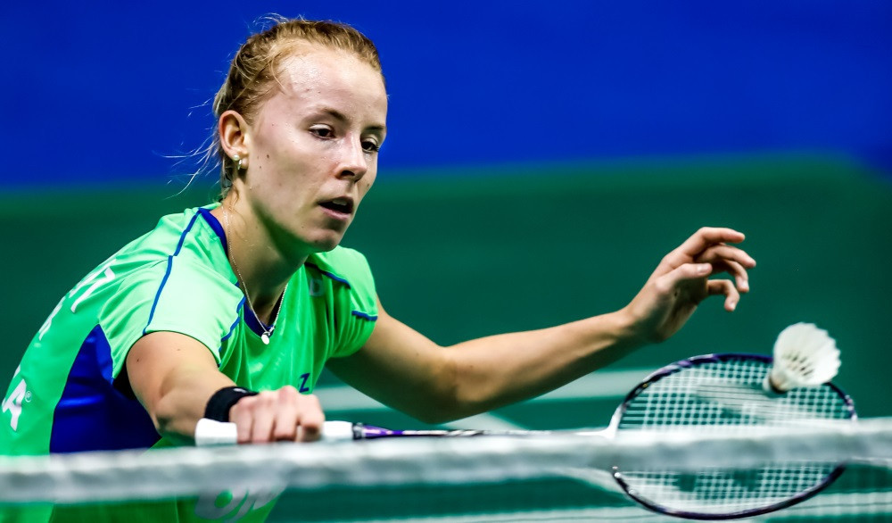 Denmark’s Mia Blichfeldt beat Gregoria Mariska Tunjung  of Indonesia for the first time in three matches at the BWF Singapore Open at the Singapore Indoor Stadium ©BWF