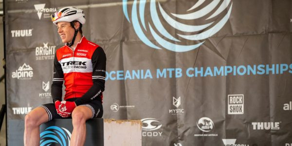 New Zealand's Anton Cooper earned a fourth cross-country title at the Oceania Mountain Bike Championships in Bright in Australia ©OCC