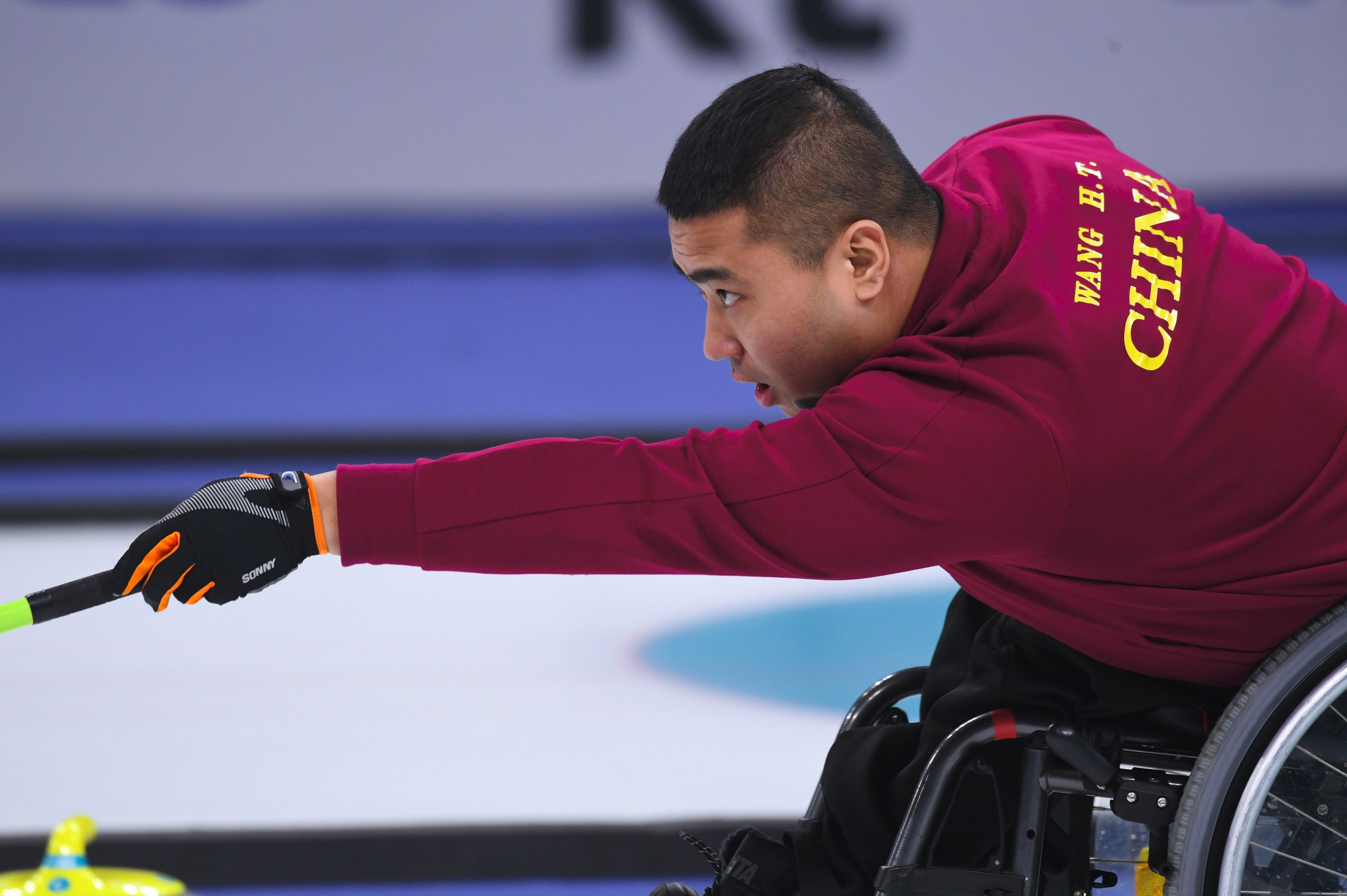 Chinese wheelchair curler Haitao Wang finished second in the public vote ©Getty Images