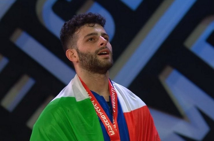 Italy's Antonino Pizzolato won the gold medal in the men's 81kg at the European Weightlifting Championships ©FIPE
