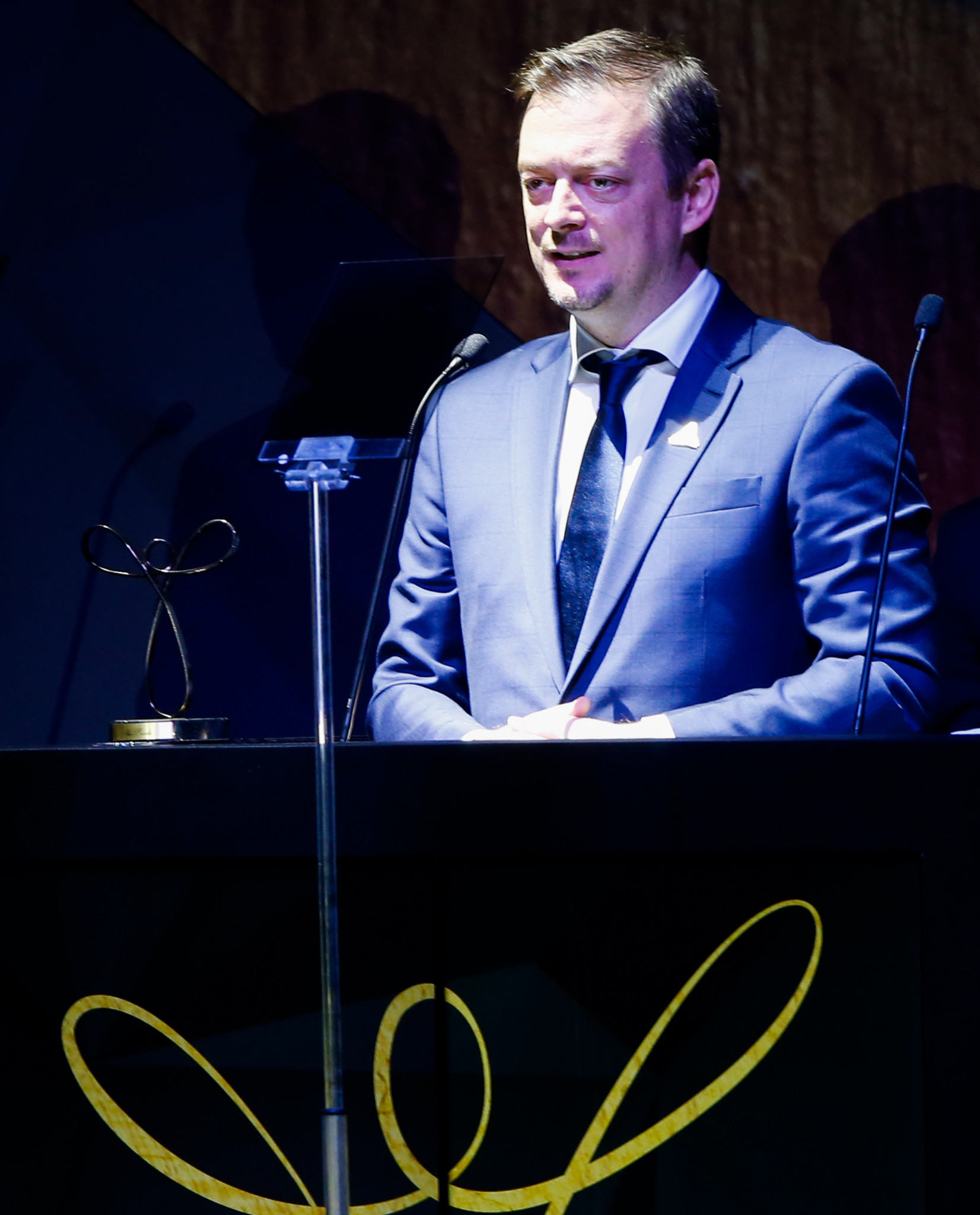 IPC President Andrew Parsons, pictured speaking in his native Brazil last year, said the decision to conditionally reinstate the Russian Paralympic Committee this year was  
