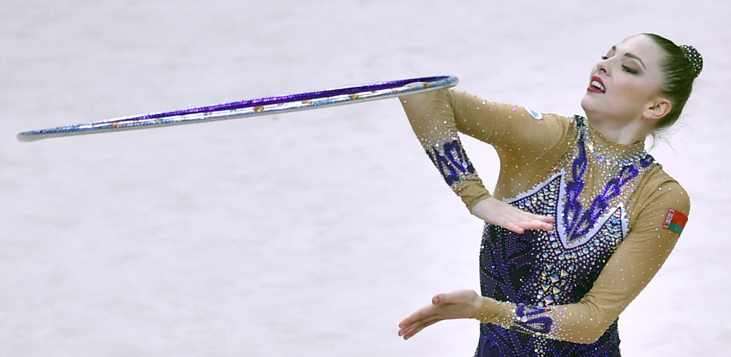 Melitina Staniouta of Belarus earned four medals but was unable to prevent Russia from earning every title on offer