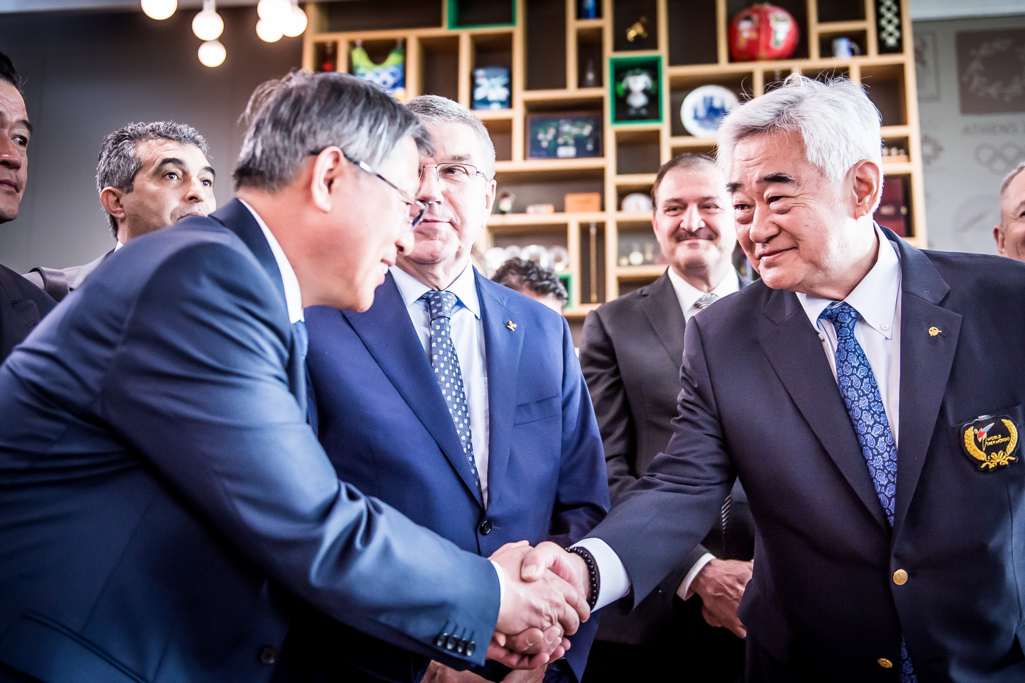 WT President Choue Chung-won and ITF President Ri Yong-son were in attendance at the joint demonstration at the Olympic Museum in Lausanne ©World Taekwondo
