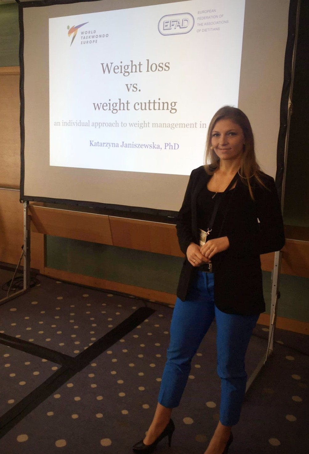 Katarzyna Janiszewska has been working on a joint position statement for taekwondo weight management ©WTE