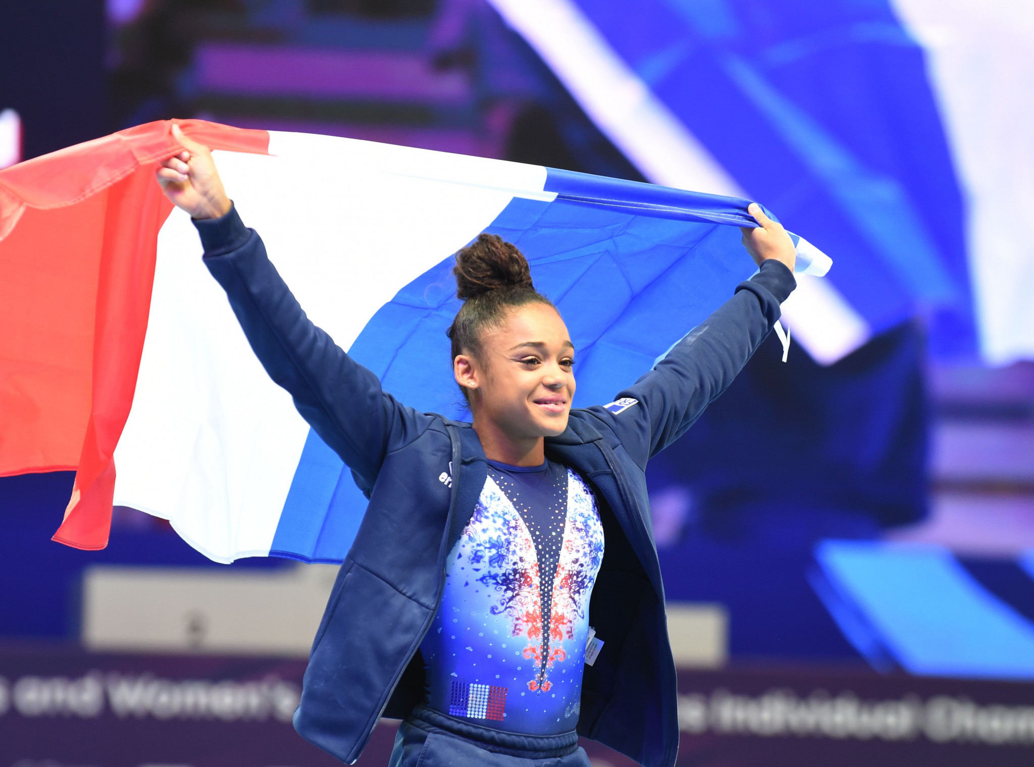 France's Melanie De Jesus Dos Santos took the women's all-around title at the European Artistic Gymnastics Individual Championships ©Getty Images