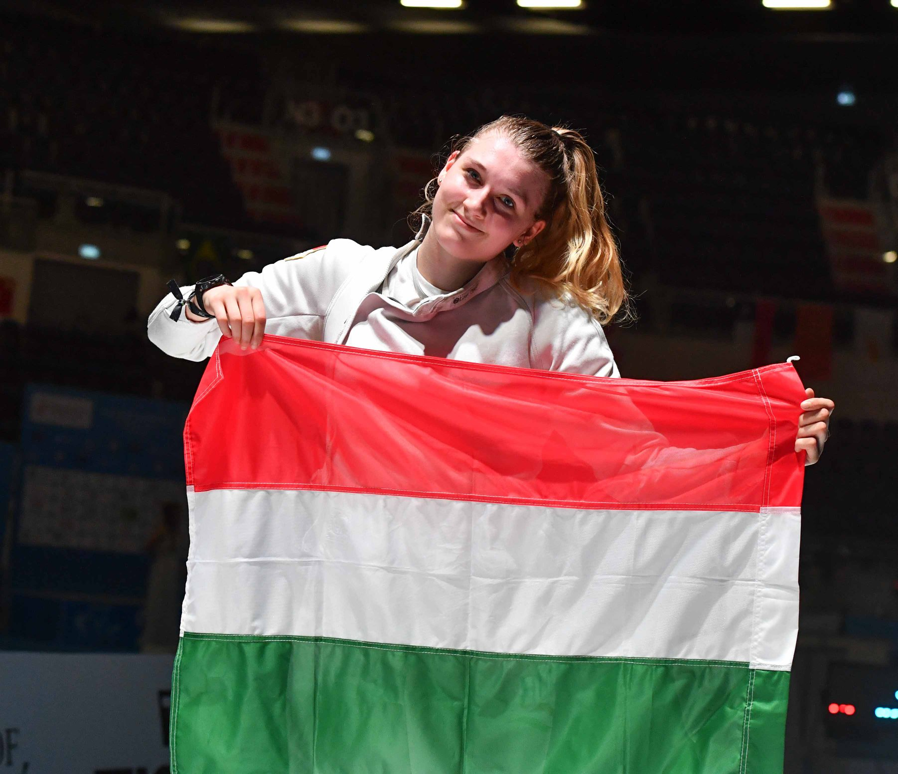 Hungary’s Eszter Muhari won the women's cadet épée title ©FIE