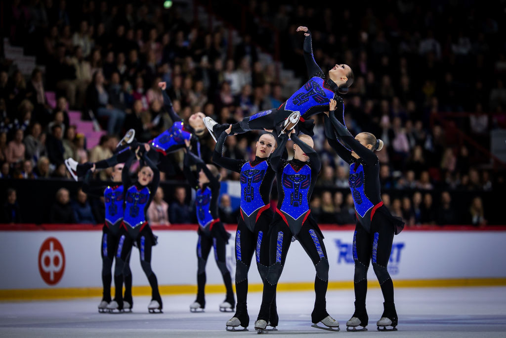 Defending world synchronized skating champions Team Marigold Ice Unity had to settle for silver on the home ice ©ISU