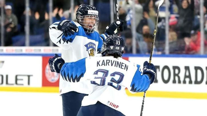 Finland’s women earn historic win over Canada to reach first global ice hockey final against United States in Espoo