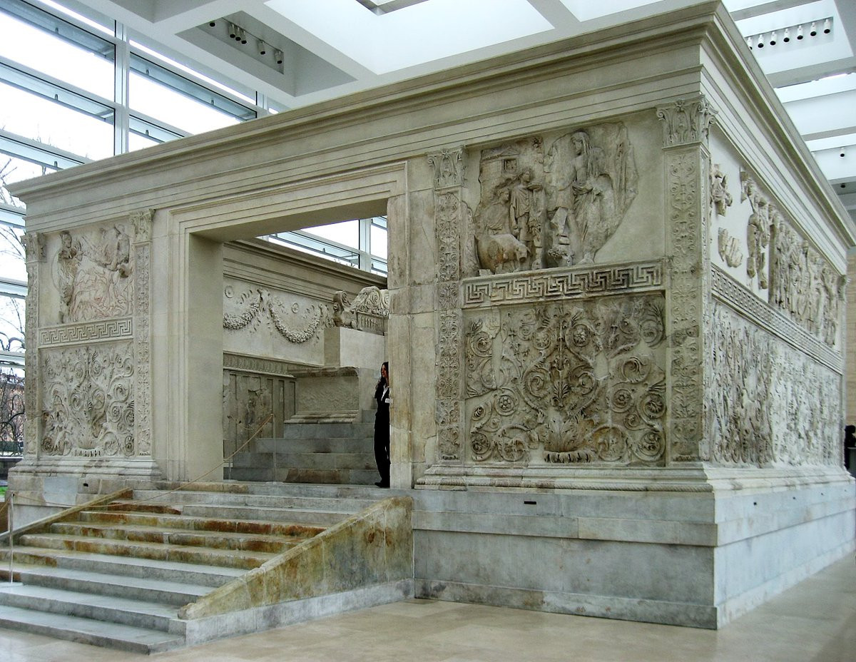 The Shine Ceremony was held at the Ara Pacis Augustae in Rome, a monument constructed to celebrate peace in the Roman empire ©Twitter 