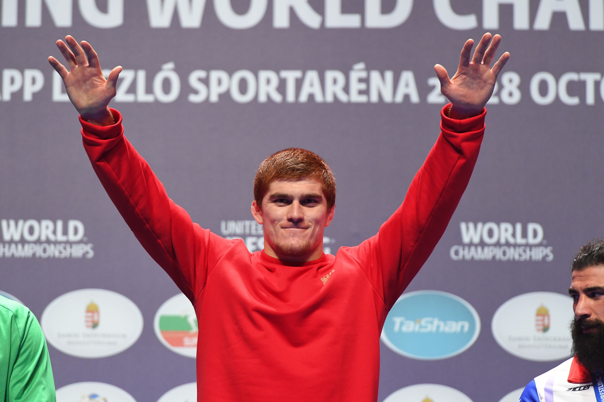 Russia's Musa Evloev added European 97kg gold in Bucharest tonight to the world gold he won last year ©Getty Images