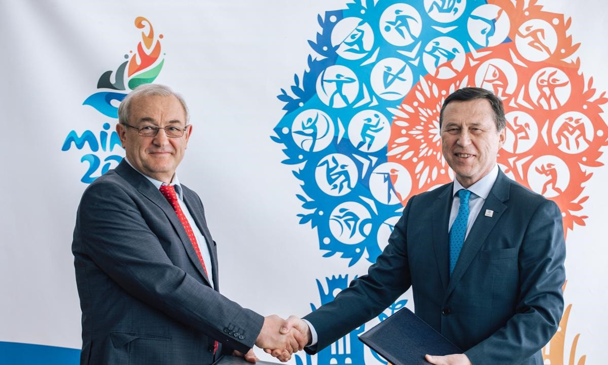 Minsk 2019 signs partnership agreement with city's soft drink company to provide water 