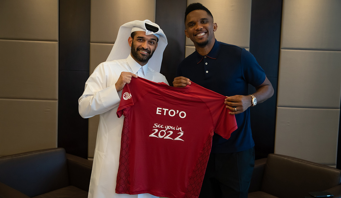 Eto'o unveiled as ambassador of organisation responsible for delivering Qatar 2022 FIFA World Cup infrastructure