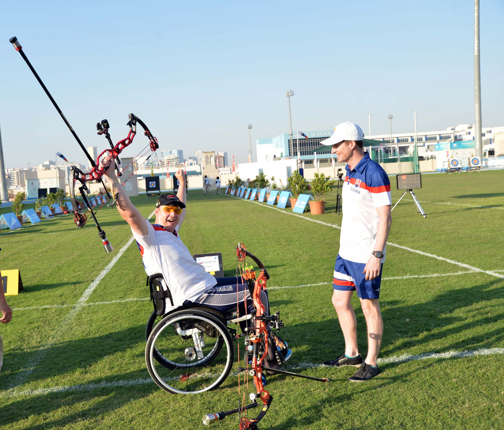 Slovakia's Marcel Pavlik earned gold in the compound men's open at the Fazza Para-archery world rankings tournament ©Asian Paralympic Committee