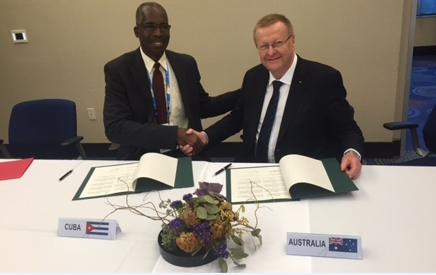 Australian and Cuban Olympic Committees sign partnership agreement ahead of Rio 2016