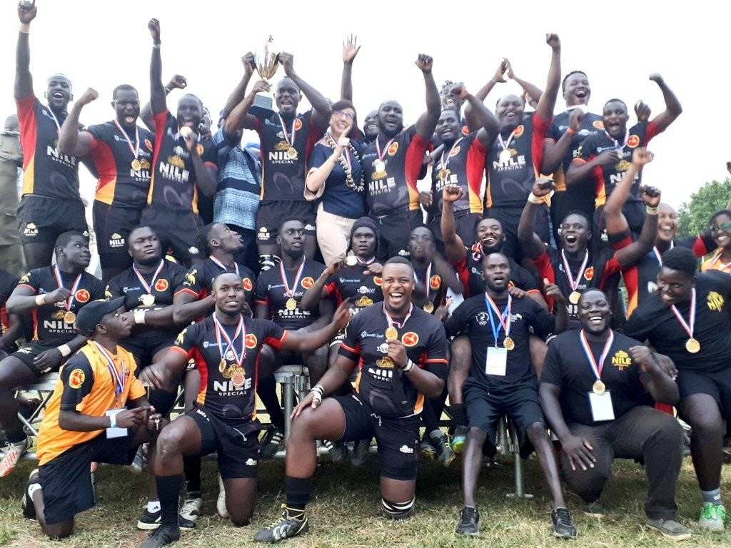 Uganda won the rugby match against the French Pacific military rugby team 34-13 ©Uganda Rugby Union