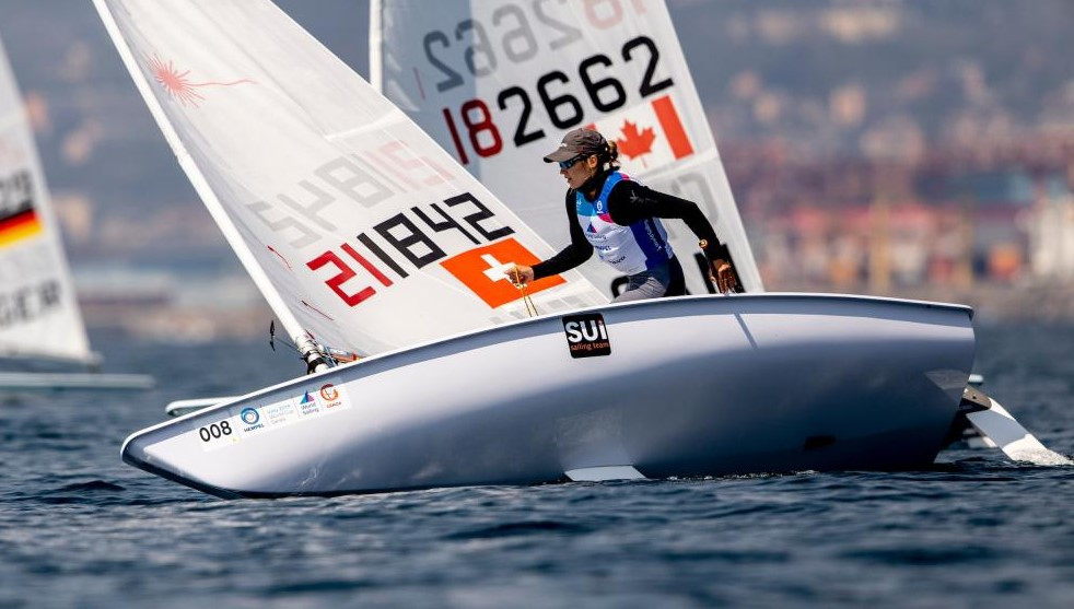Switzerland's Maud Jayet won a laser radial at the Sailing World Cup in Genoa ©World Sailing