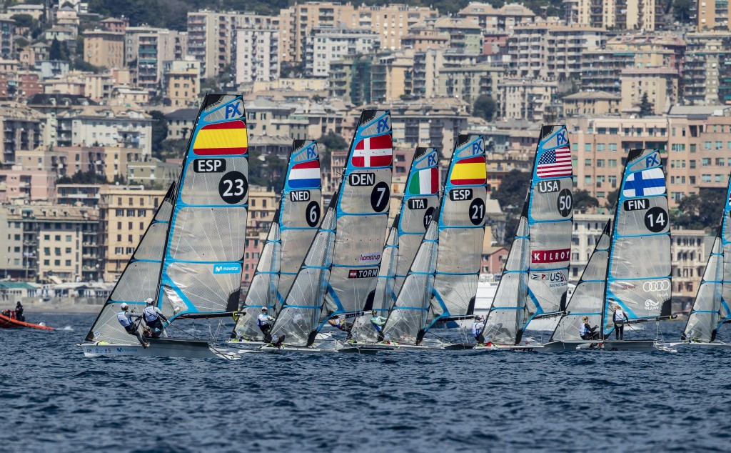 Italy's Omari and Distefano take lead of 49erFX at Sailing World Cup in Genoa