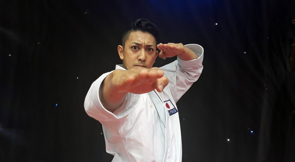 World champion Ryo Kiyuna of Japan has reached the male kata final at the WKF Karate1-Premier League in Rabat ©WKF
