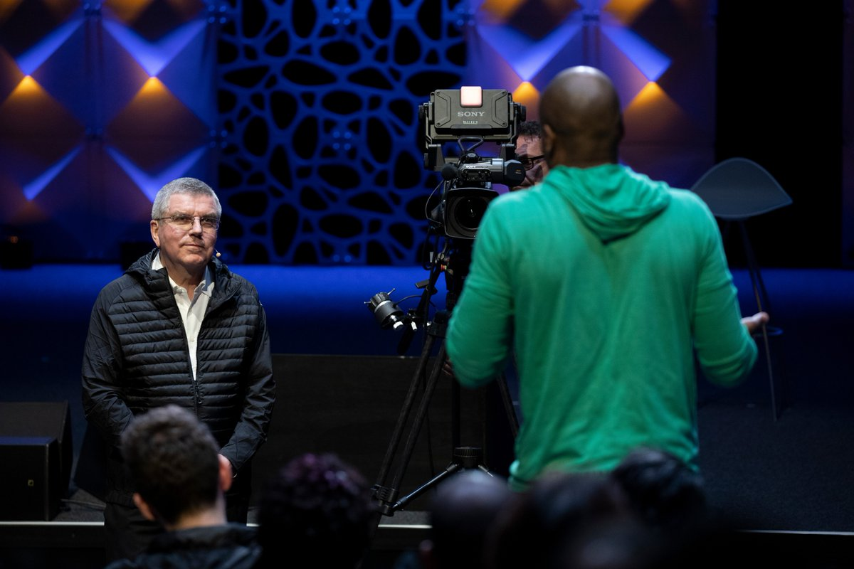 IOC President Thomas Bach fielded questions from Athletes' Commission representatives last week in Lausanne ©IOC