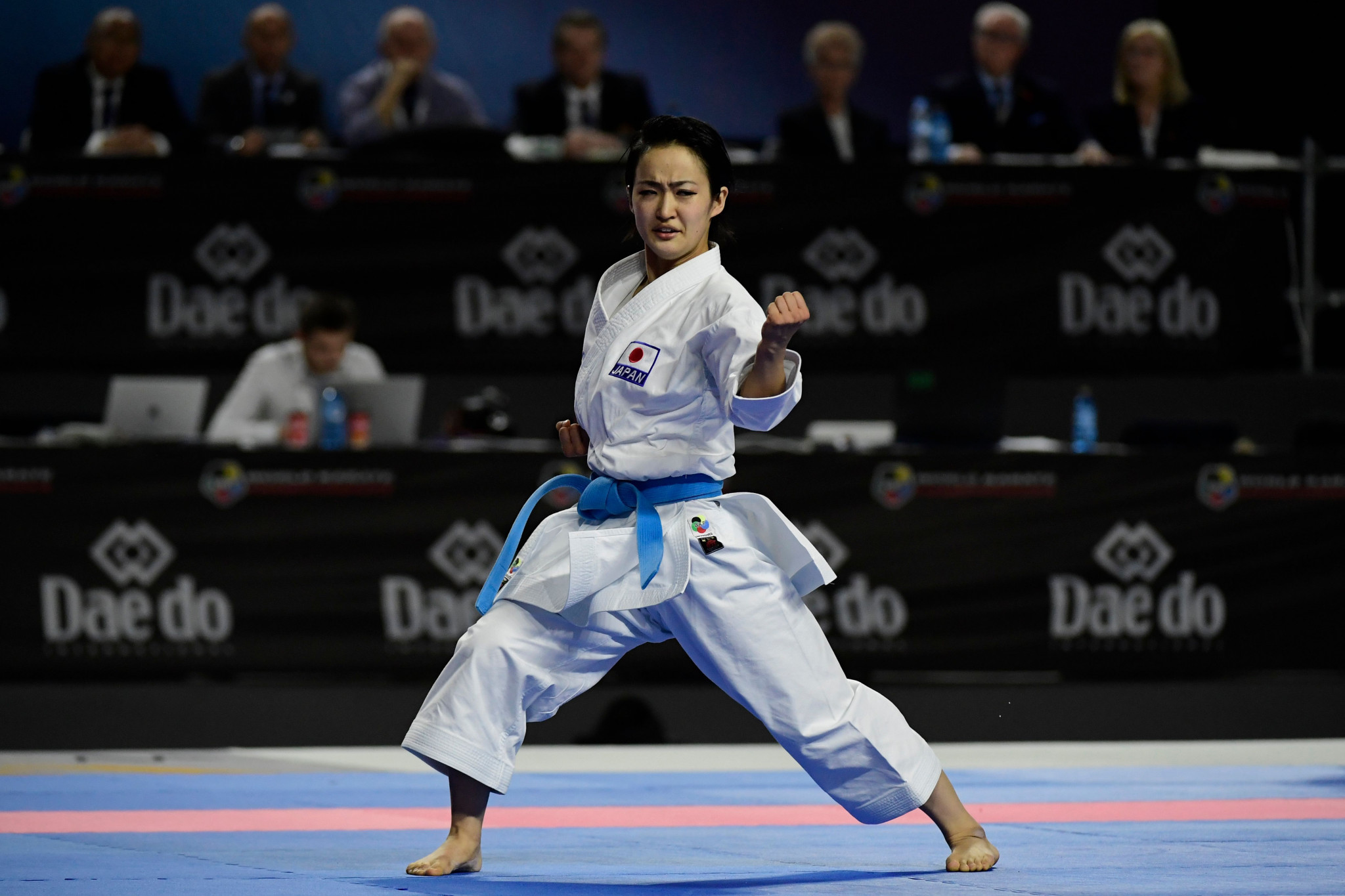 Japan's Kiyou Shimizu won the female kata at the WKF Karate1-Premier League in Rabat ©Getty Images