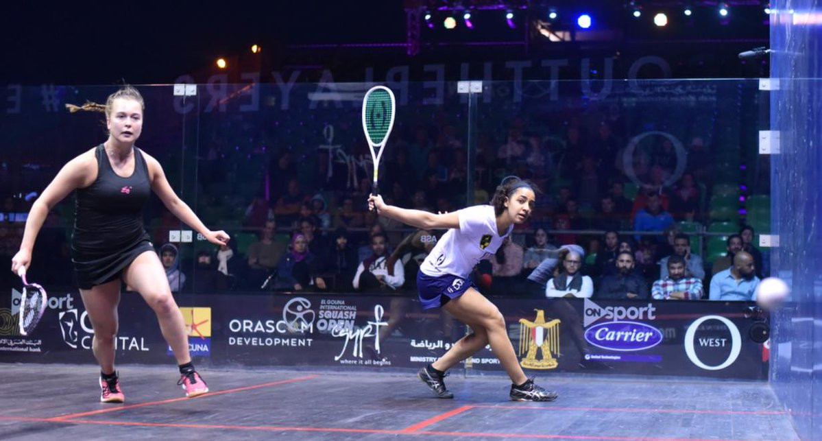 Egypt's Raneem El Welily progressed to the quarter-final of the El Gouna International Squash Open ©ElGouna Squash