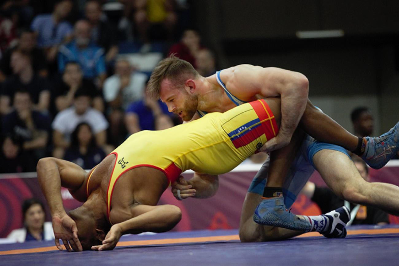 David Taylor was one of the United States' eight gold medallists at the Pan American Wrestling Championships today ©UWW