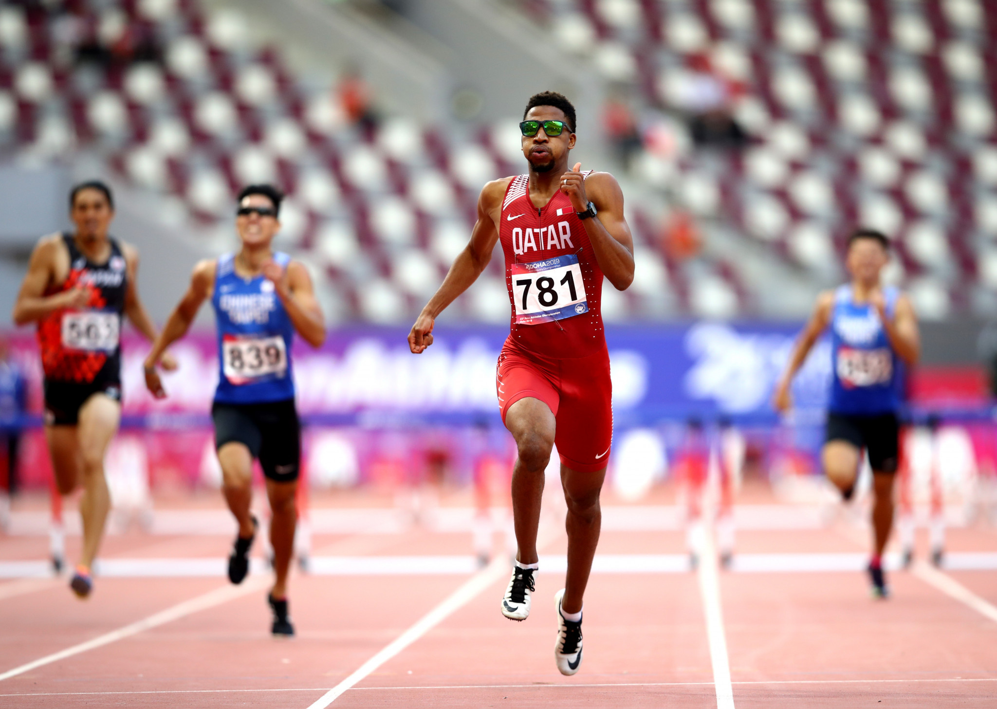 Home favourite Samba takes men's 400m hurdles title on day two of Asian Athletics Championships in Doha