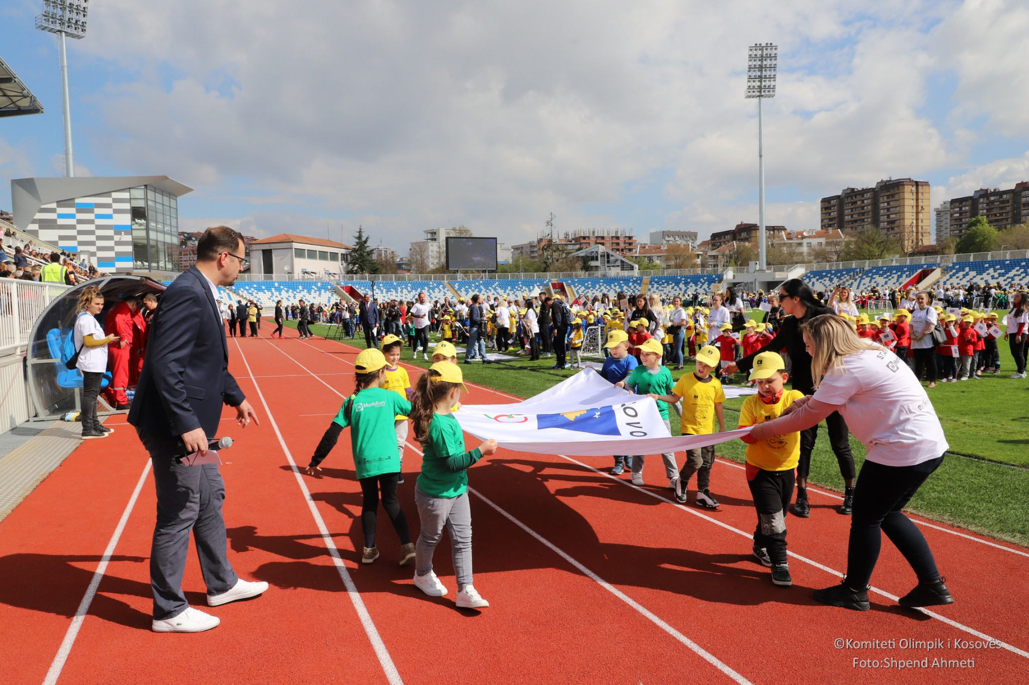 Pre-school children took part in a form of an Olympic opening ceremony as part of a festival in Pristina organised by the Kosovo Olympic Committee ©Kosovo Olympic Committee