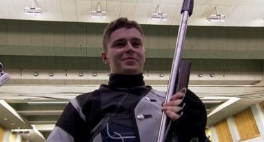Filip Nepejchal of the Czech Republic won gold in the men's 50 metre rifle three positions at the ISSF World Cup in Beijing ©ISSF