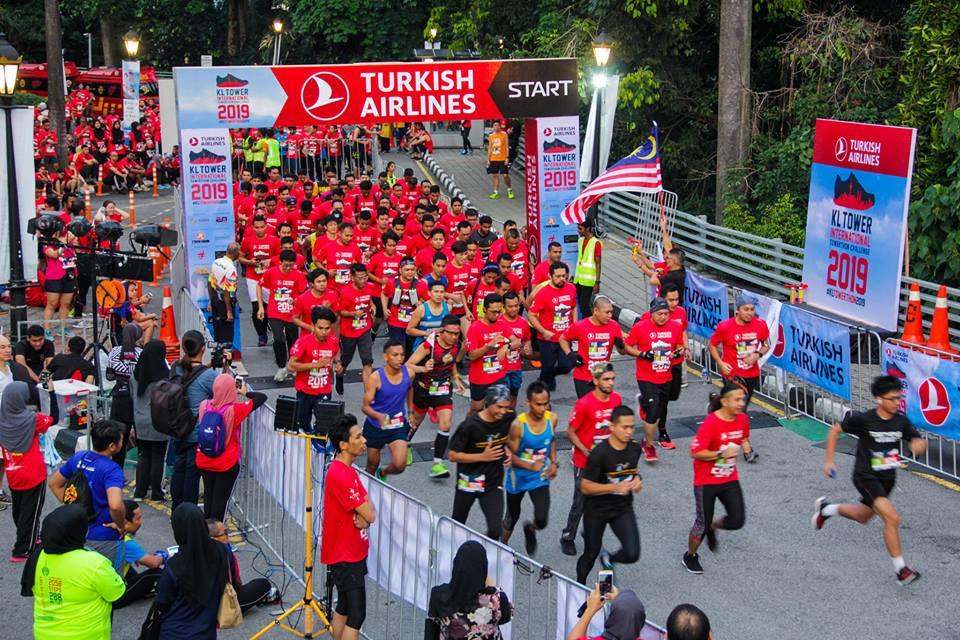 The Turkish Airlines KL Tower International Towerthon Challenge involves runners racing 2,058 steps up the seventh-tallest freestanding tower in the world ©KL Tower International Towerthon Challenge