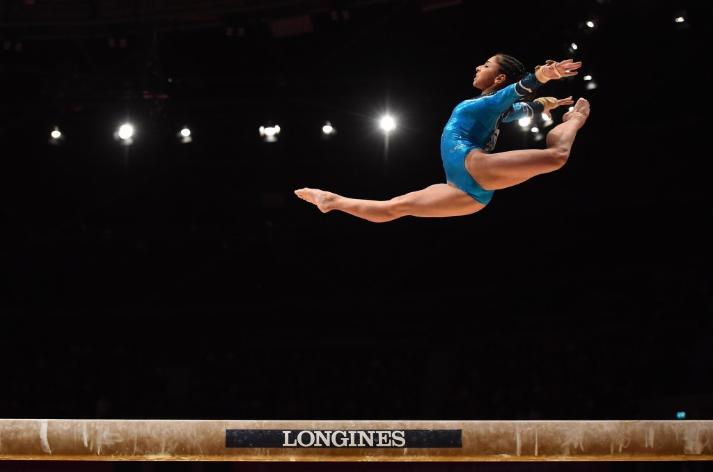 Seda Tutkhalian of Russia struggled on the tricky balance beam ©Getty Images
