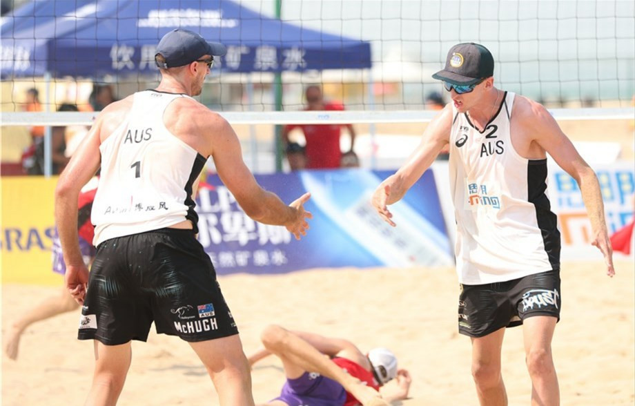 Christopher McHugh and Zachery Schubert qualified for their first four-star event at the FIVB Beach Volleyball World Tour in Xiamen ©FIVB