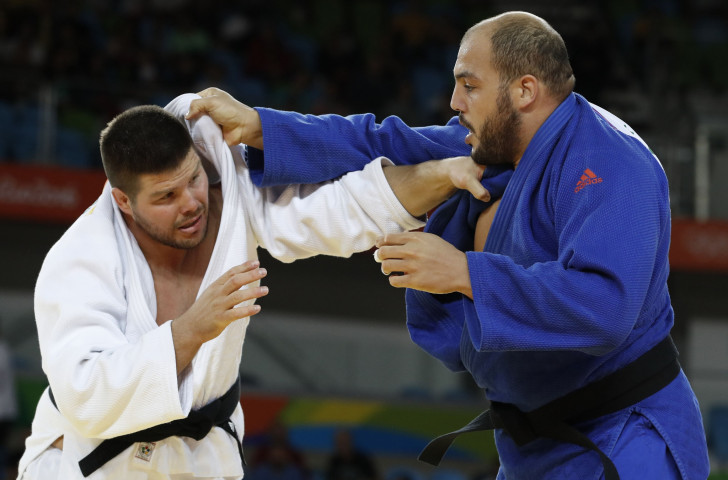 Tunisia's Faicel Jaballah, right, will defend his over-100kg title at this year's Championships in Cape Town ©Getty Images