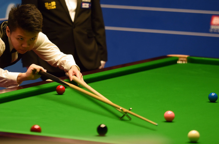 China's world number 35 Zhou Yuelong earned a shock win over world number six Mark Allen in the first round of the World Snooker Championships in Sheffield ©Getty Images