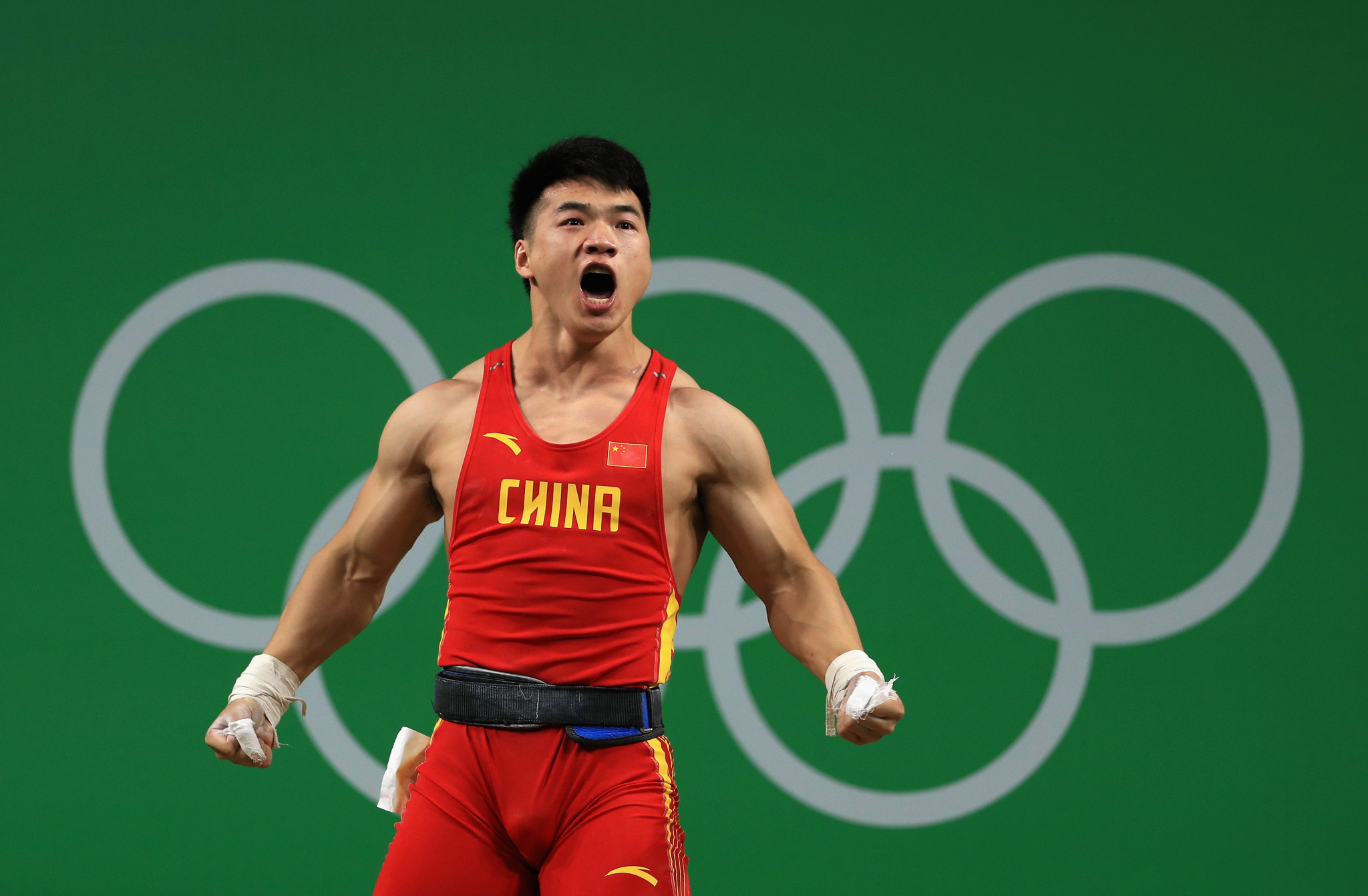 China’s Tian Tao dominated the men’s 96 kilograms event at the Asian Weightlifting Championships to claim a clean sweep of gold medals in front of a home crowd in Ningbo ©Getty Images