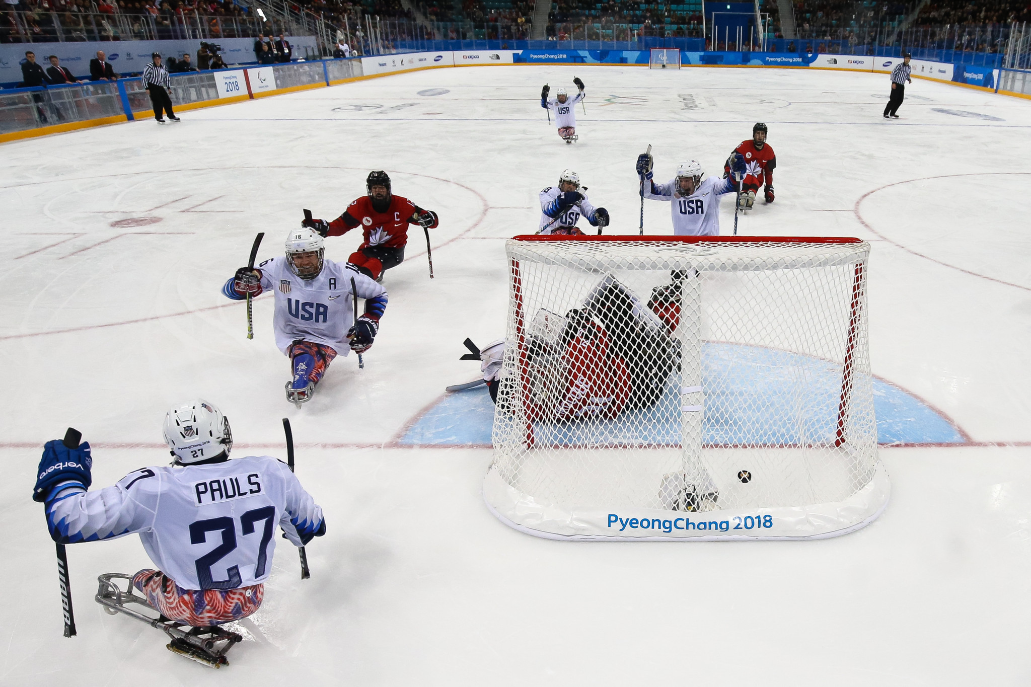 United States beat Canada in the final of the 2018 Winter Paralympic Games ©Getty Images