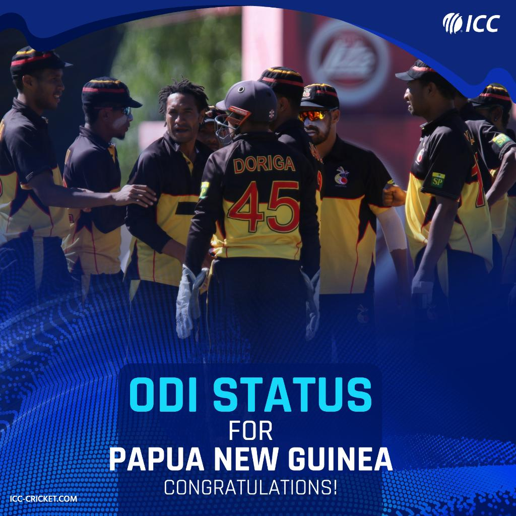 Papua New Guinea clinched one-day status by the narrowest margin ©ICC