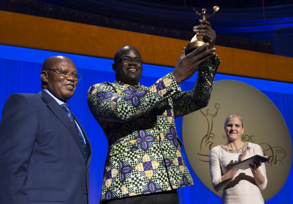Shot putter Franck Elemba claimed the best male award for the African Games
