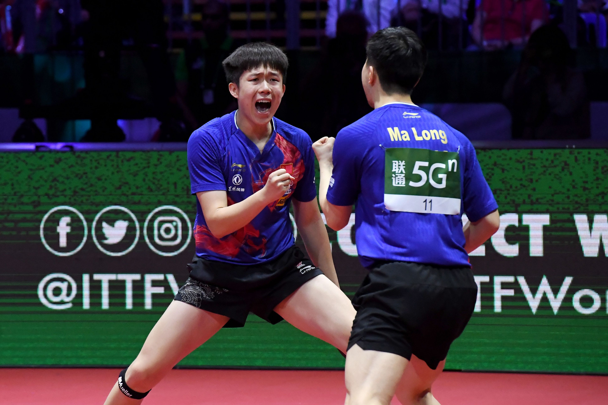 Ma Long and Wang Chuqin won the men's doubles title ©Getty Images